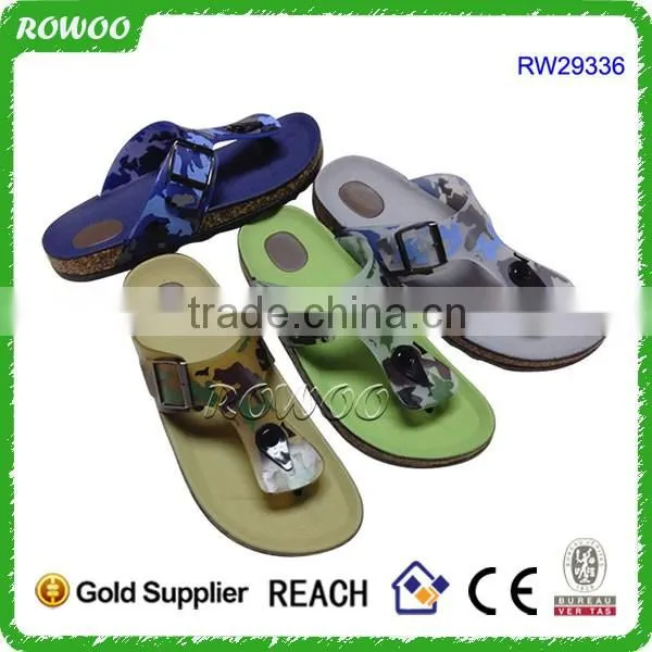 high quality unisex wood slipper breathable and comfortable cork sandal