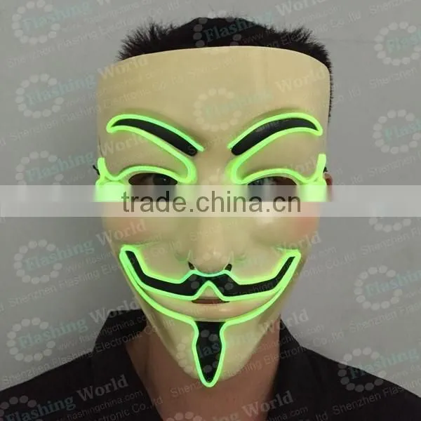 Wireless Fashion masquerade neon party mask, party supplies fashion flashing neon party mask
