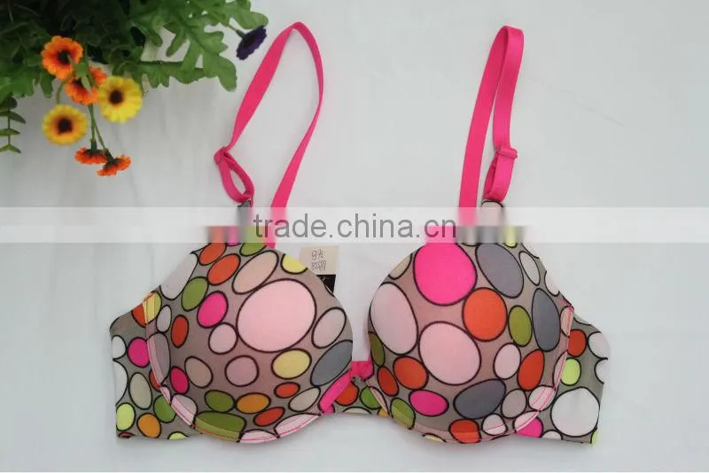 Sexy Girls Dot Print Fancy Underwear Bra