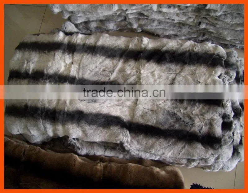 Tanned real rex rabbit fur skins for garments