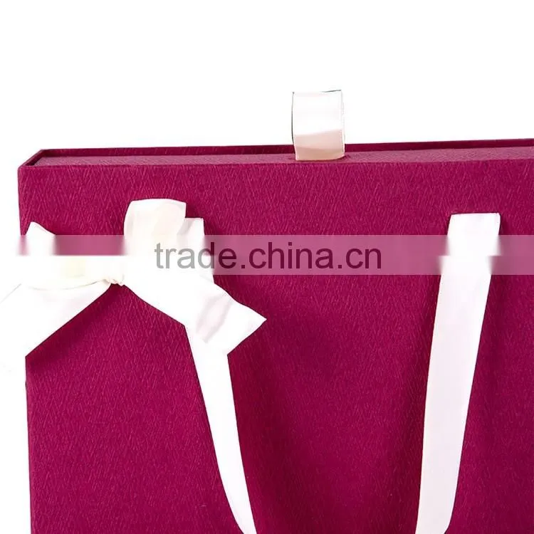 China supplier 2016 customized wholesale luxurious packaging cardboard paper gift boxes with bowknot