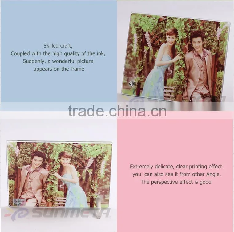 Sunmeta factory directly blank sublimation glass photo frame BL-16