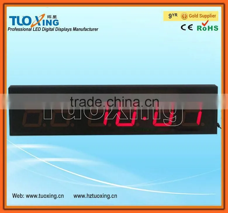 4 inch 6 digit LED gym clock timer