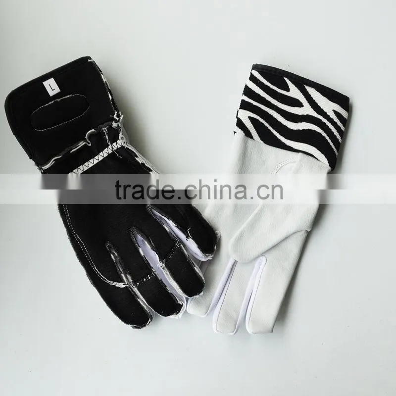 fashion Zebra-stripe custom baseball batting gloves