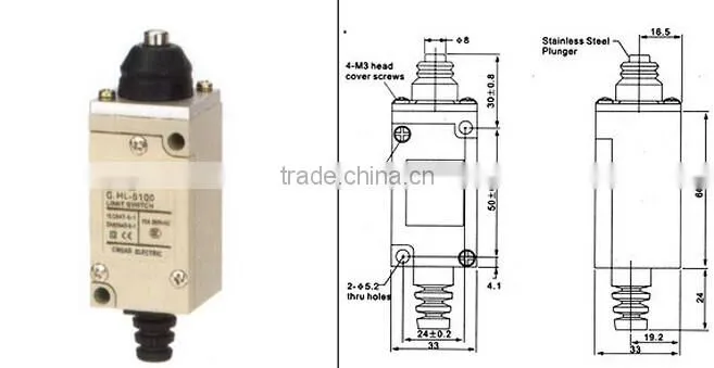 CNGAD White Roller lever micro switch(limit switch,micro switch )(HL-5100)