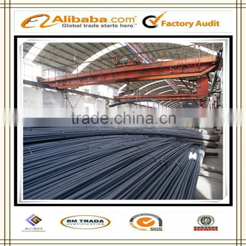 deformed steel bar, iron rods, construction steel rebar from tangshan factory price