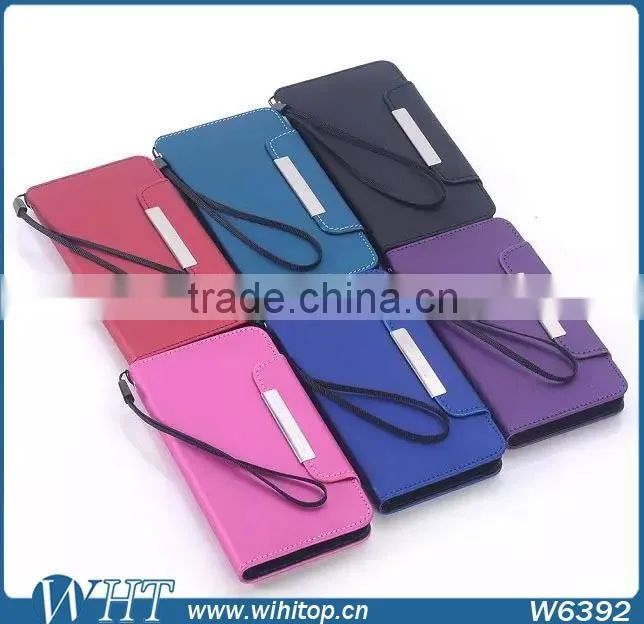 Scrub Hand Wallet Leather Case With Card Slot For Samsung Galaxy S6