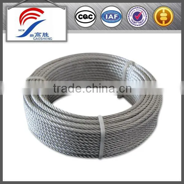 DIN3053 5mm galvanized steel wire rope