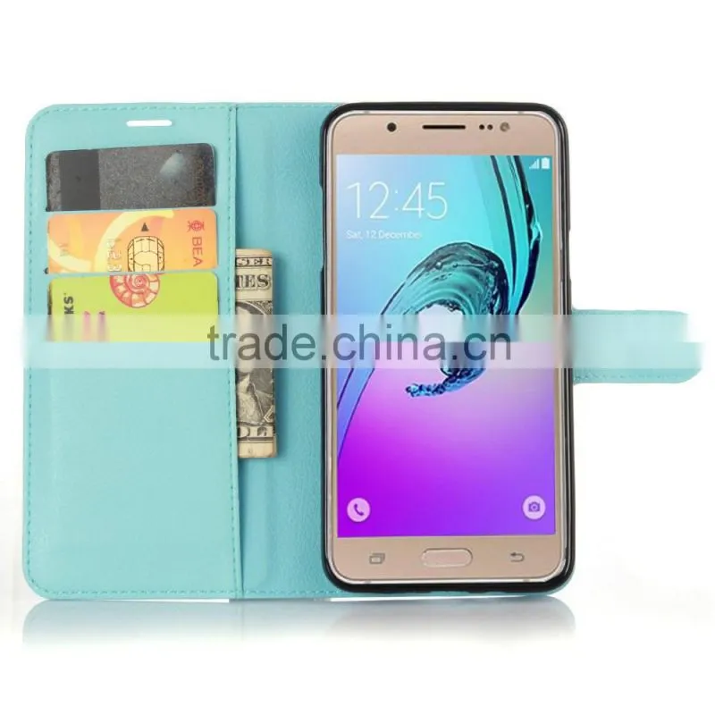 Litchi Wallet Pu Leather Cell Phone Leather Case For Sumsung Galaxy J710 2016