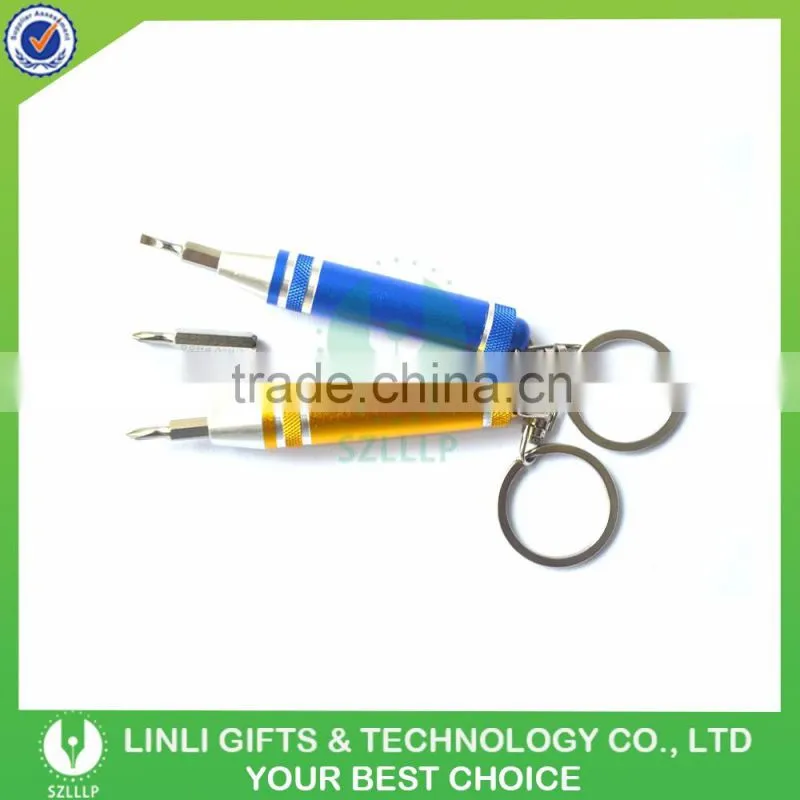 Torch Shaped Metal Aluminium Tool Kit Keyring