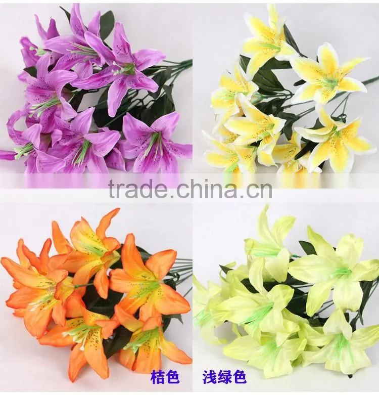 Supply high quality oriental white 10 heads lily