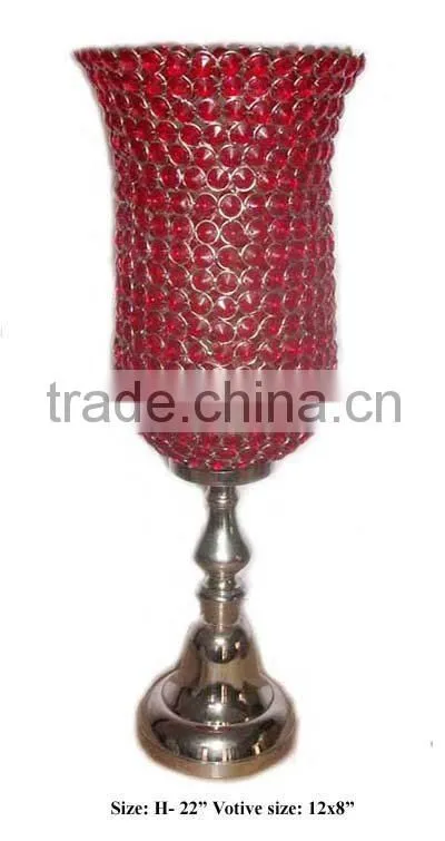 wedding centerpiece with crystal votive attachment