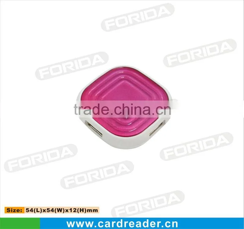 Round shaped 4 port usb hub