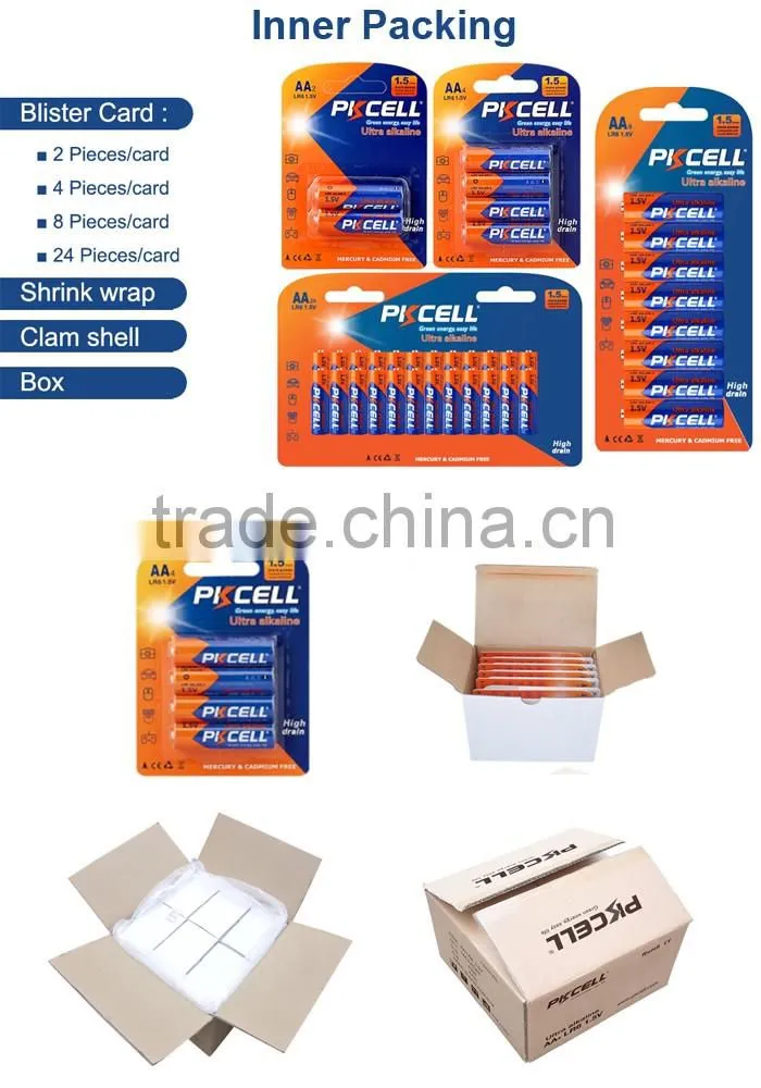High Quality 1.5V AA LR6 AM-3 Super Alkaline battery