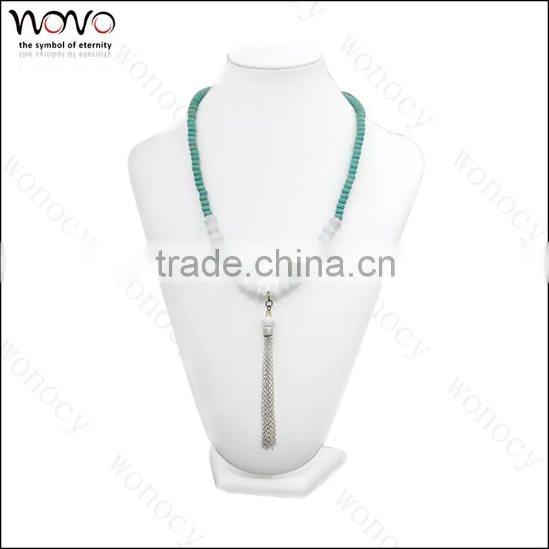 Long Alloy Necklace Jewelry Tassel Jewelry Beaded Jewelry