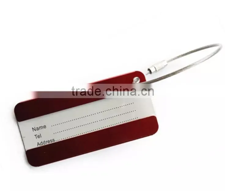 custom aluminum luggage tag