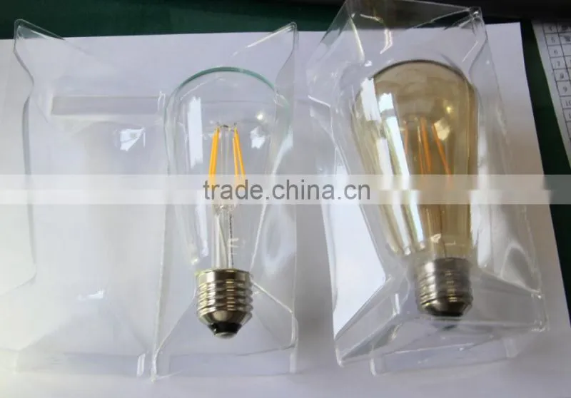 ERP TUV UL CE standard 360 degree 4W ST64 led filament bulb 2200K Smoke color