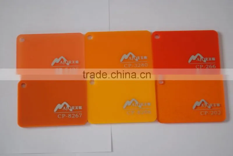 High gloss yellow color cell cast acrylic sheet