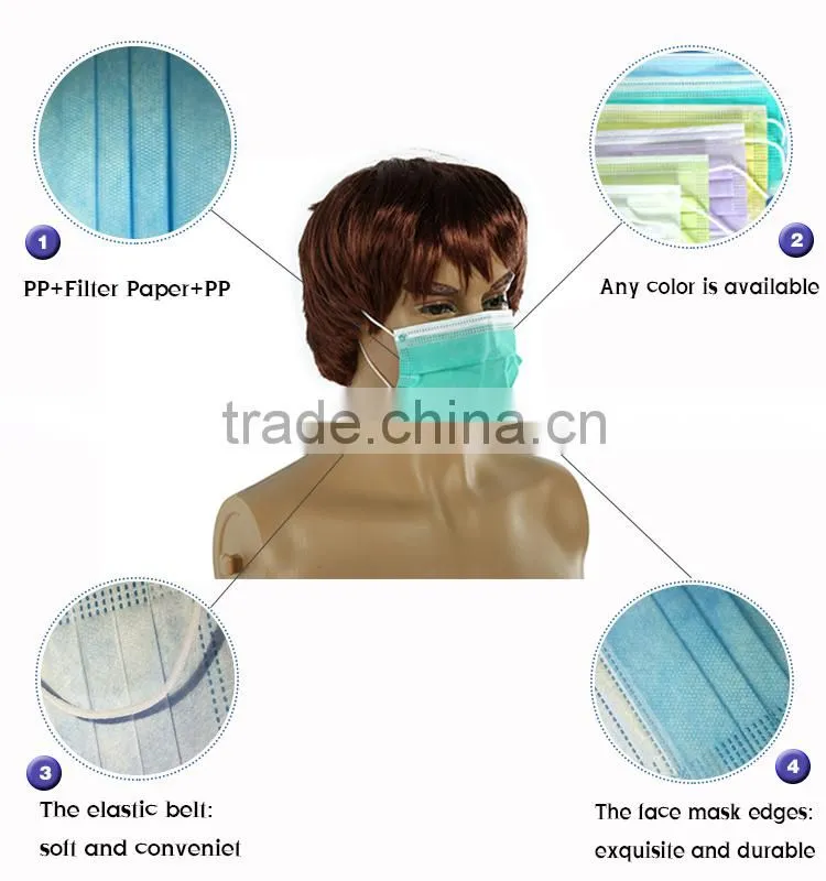 nonwoven pm 2.5 smoke protection breathable face mask