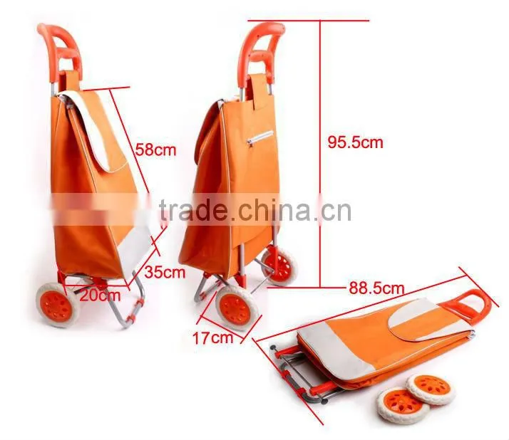 Collapsible shopping carts with 600D Oxford