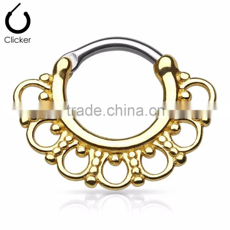 Surgical Steel Septum Clicker Nose RIngs