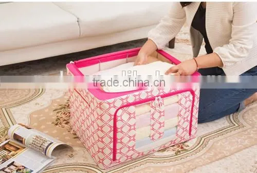 Good quality flexible space saving household foldable oxford cloth storage box