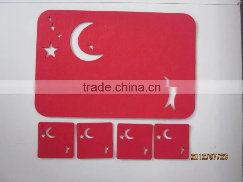 5pc /set felt table placemat