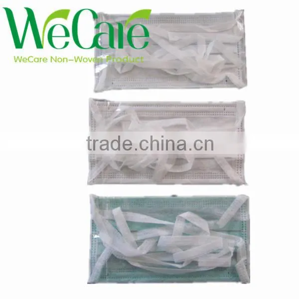 Disposable Non woven surgical 3-ply blue Hygienic Sanitary face mask with earloop 17.5*9.5cm