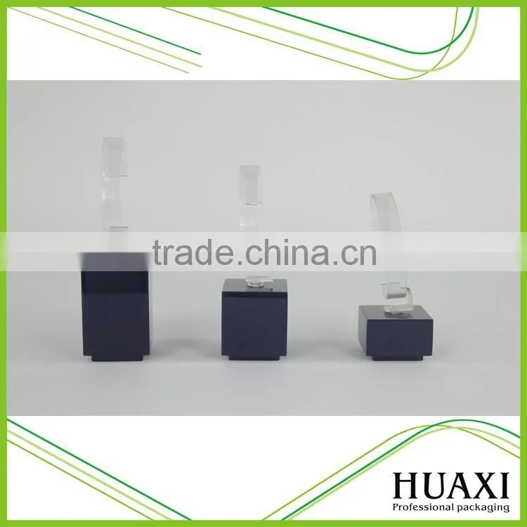 Clear Acrylic Watch Display Holder Stand C shape with Wood Base