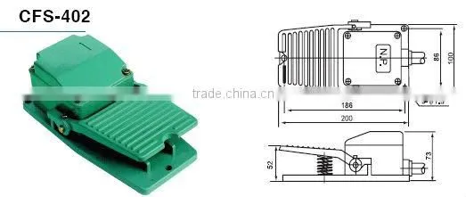 New plastic aluminum foot switch