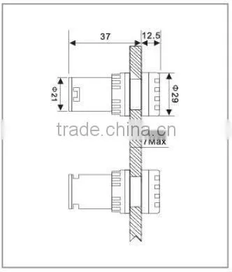 New AD108-22ES 220V RED LED Indicator lamp