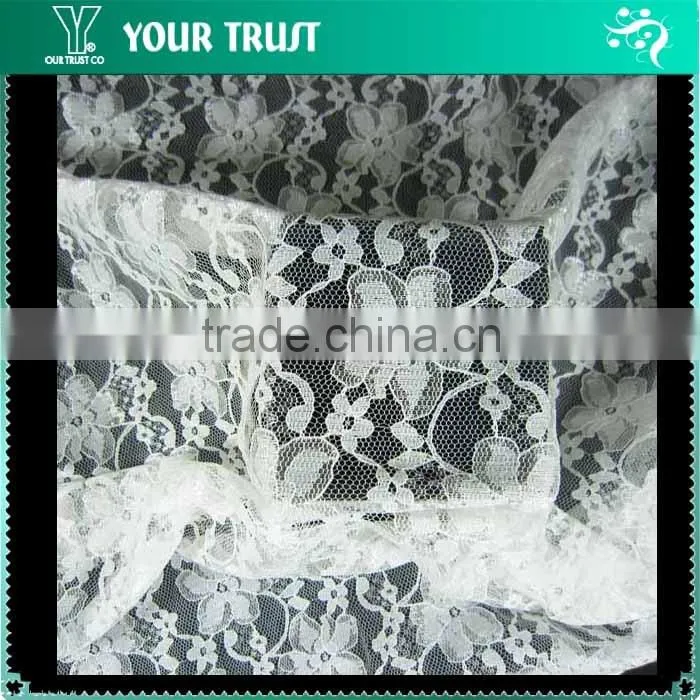 Soften Flowers Fabric and Textile Wedding Dress Lace 100% Nylon Net Fabric