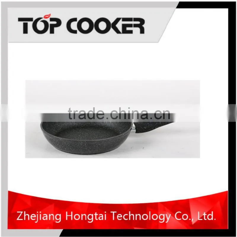Forged aluminum marble coating gas frying pan