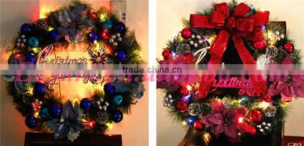 Shopping mall christmas decoration light 45cm/60cm twig christmas wreath