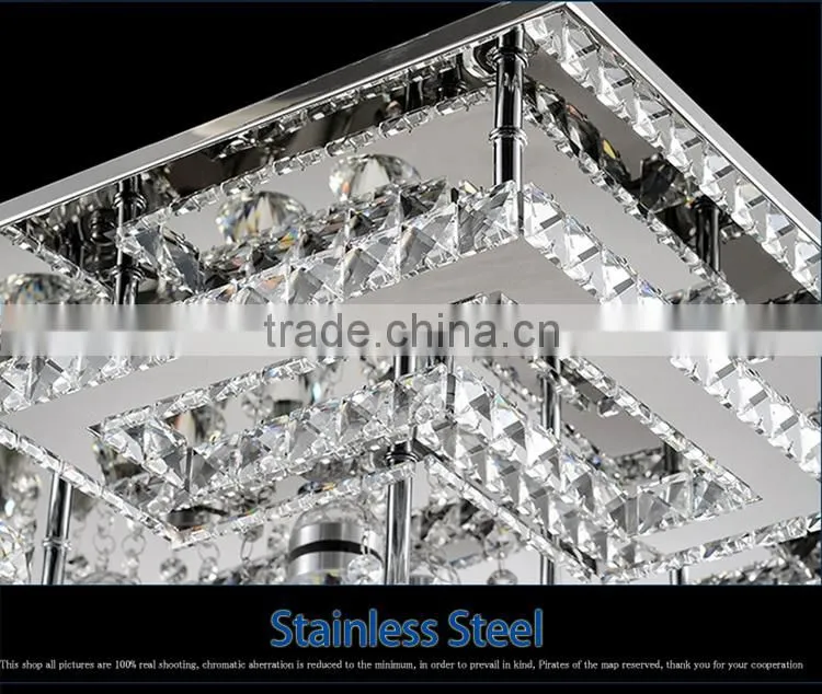 Top Quality K9 Crystal Ceiling Light 128W Amber Luxury Crystal Lamp