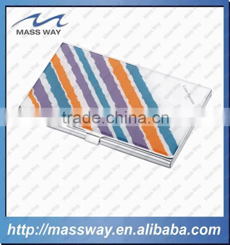 fashion epoxy doming ID metal aluminum business name card case