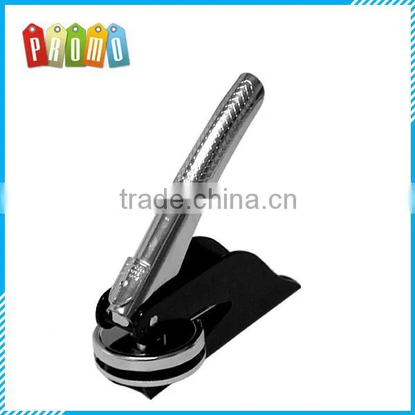 Ideal Round Pocket Size Chrome Embossing Seal