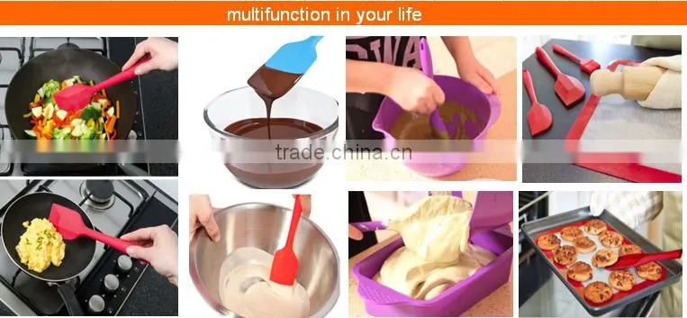 Heat Resistant Silicone Cream Butter Spatula Mixing Batter Scraper Baking Tools