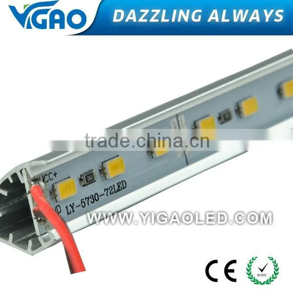 Super bright 12v 5630/5050 smd led rigid strip V case unwaterproof