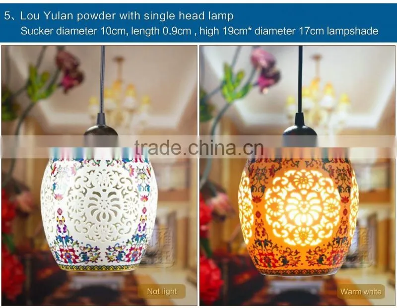 Jingdezhen Hollow Ceramic decorative hanging pendant light