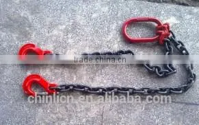 Galvanized chain with clevis or eye grab hooks on both end high test 5/16"X30' heavy duty tow chains
