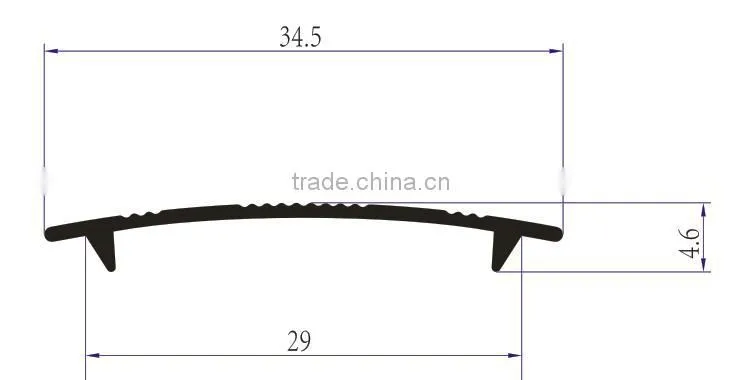 aluminum carpet edge trim/wooden floor trim/carpet edge nosing