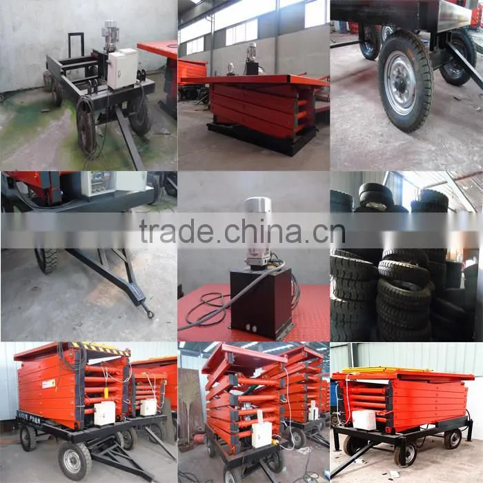 Automatic hydraulic mobile scissor lifts