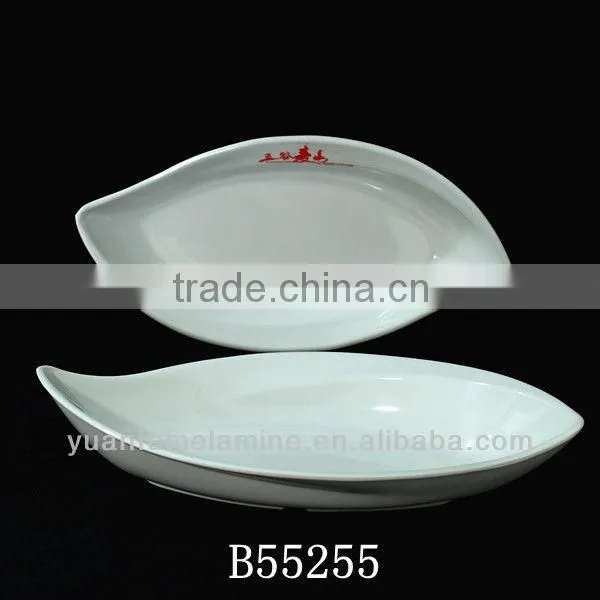 Boat shape melamine white boat shaped bowl