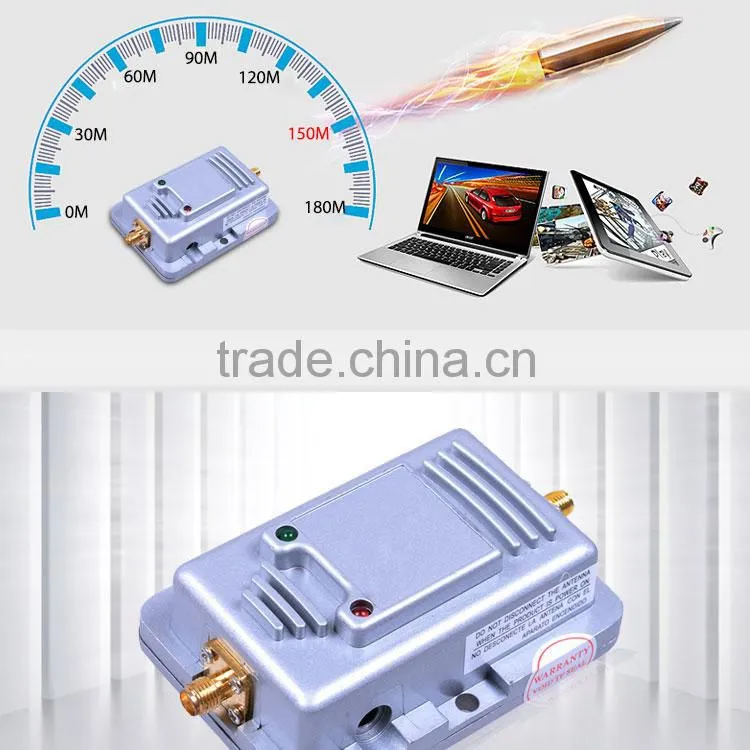 silver color metal indoor and outdoor signal amplifier for WiFi coverage