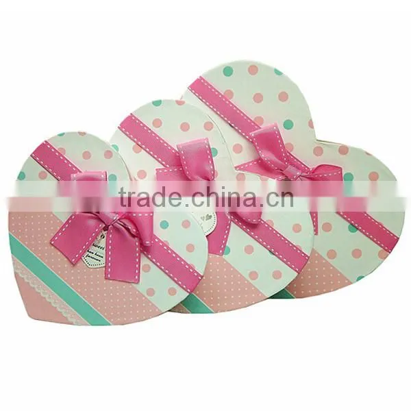 Delicate Heart Shape 3pcs Set Gift Box