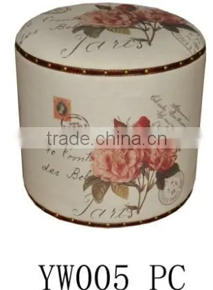 Household Colorful Decoration Linen Stool Storage Seating Box