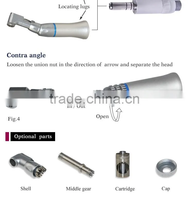 Inner Spray Dental slow handpiece type air turine hanpiece