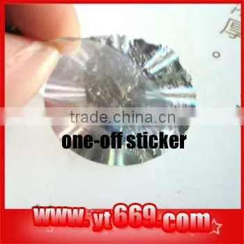 easy destructive hologram sticker