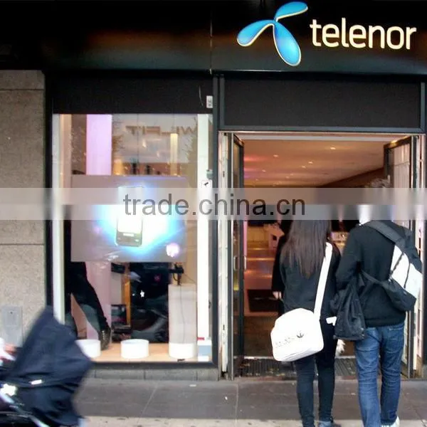 Easy Install 3d holographic display rear projection screen used for Mobile phone shops advertising